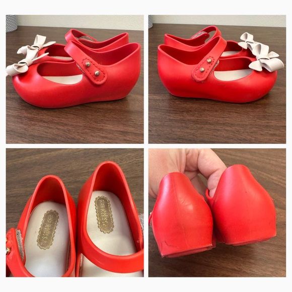 Bundle of 2 Pairs Authentic Mini Melissa Toddler Mary Jane Shoes - Picture 7 of 9